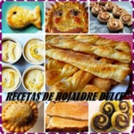 recetas de hojaldre dulce android application logo